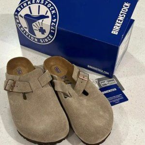 Birkenstock Boston Clog Taupe US Womens Wide Shoes Sandals Slippers  All size